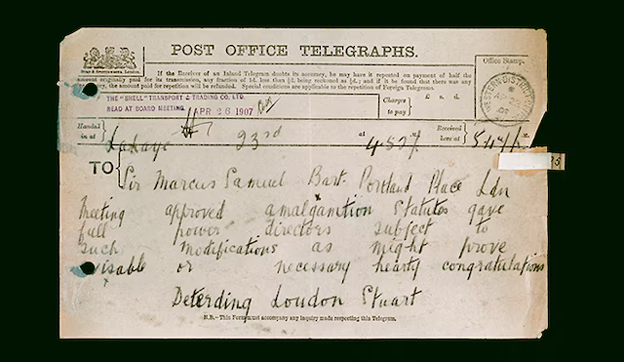 Colour photo of original telegraph